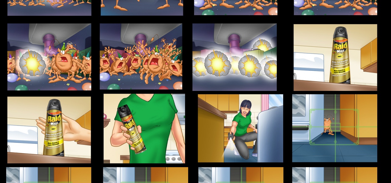 Client: Raid / Storyboard for TV Ad / Agency: FCB Buenos Aires