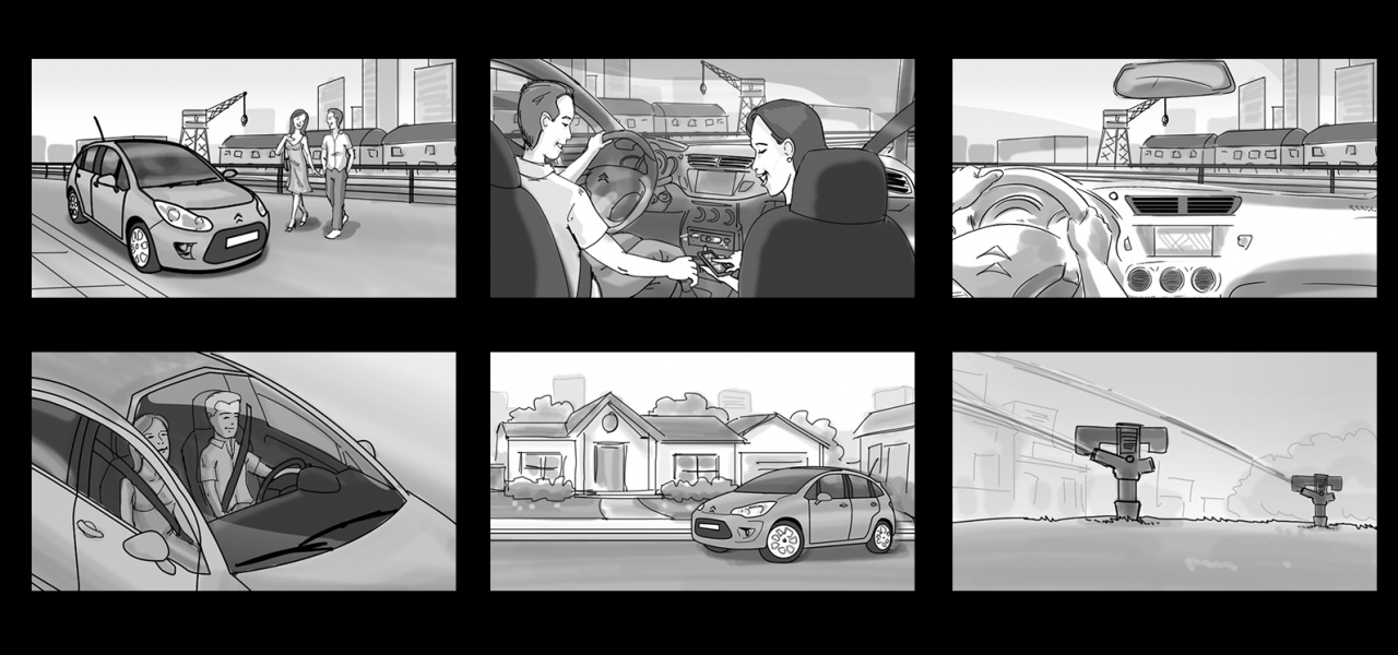Client: Citroën / Storyboard for TV Ad / Agency: Euro Buenos Aires